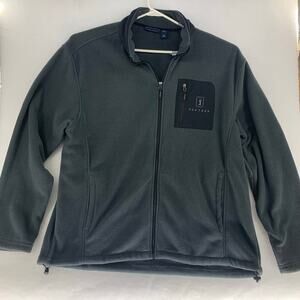PGA Tour Men's Full Zip Fleece Golf Sweater Gray Size 2XL